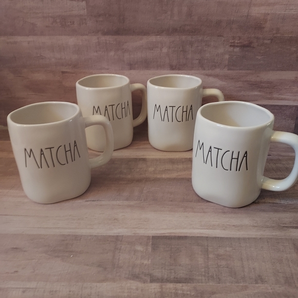 HUGE Rae Dunn MATCHA Tea Cup Coffee Mug Ceramic White Cream Ivory Black NEW - Picture 3 of 16